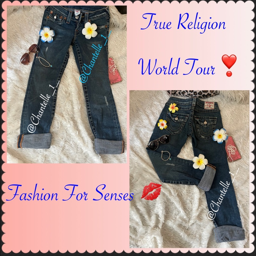 Authentic Fashionable True Religion jeans dark wash❣️